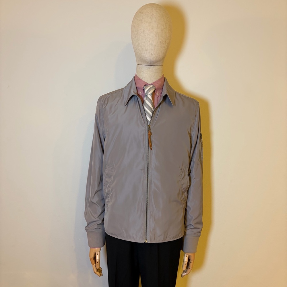 Grayers Clothiers Men’s Grey Bomber Windbreaker Jacket - Size M